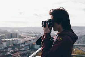 camera, photographer, city
